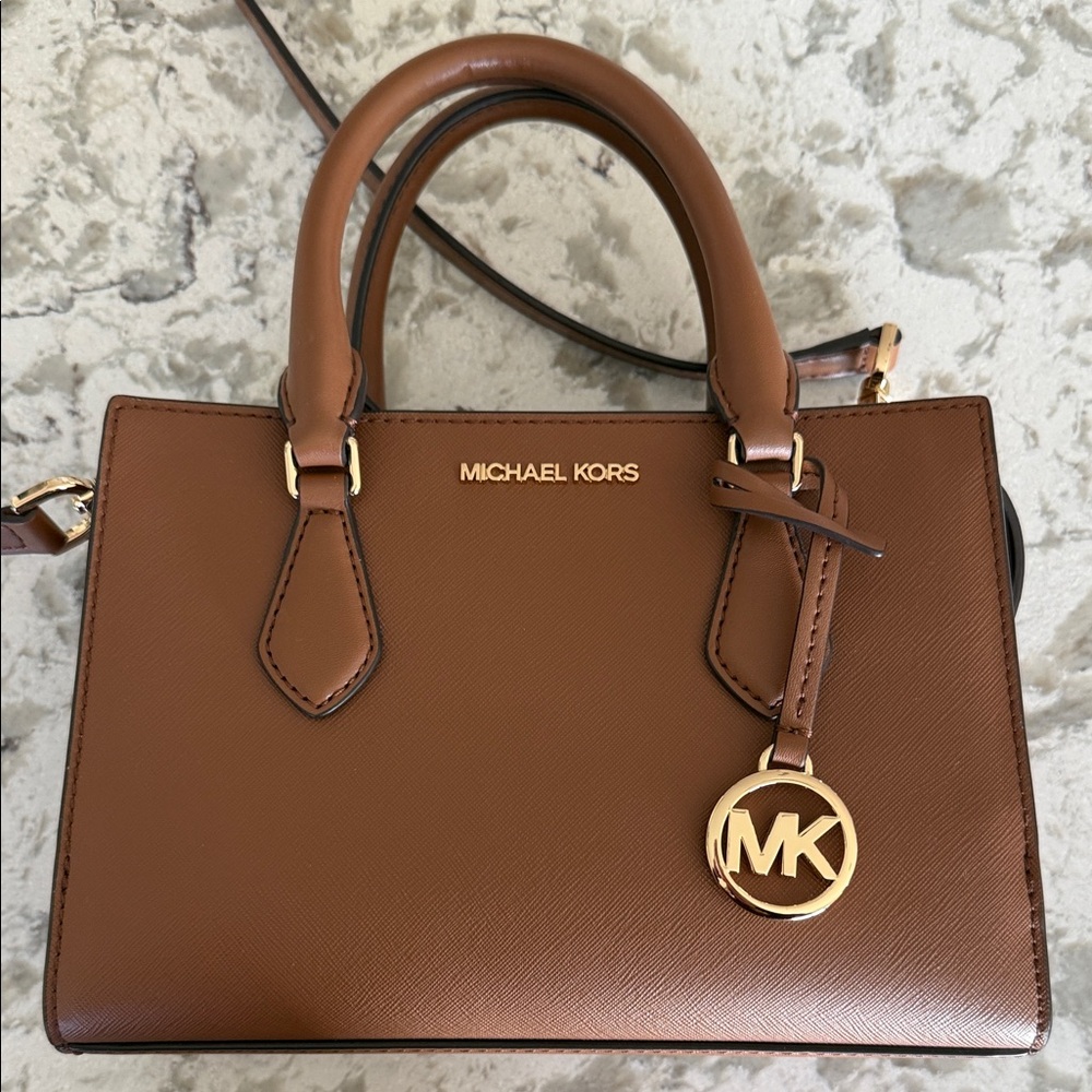 Michael Kors Tan Leather Handbag small Shelia - Picture 7 of 8